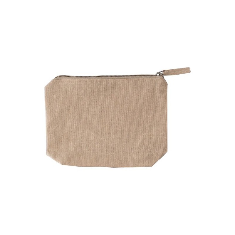 Trousse de maquillage  en coton recyclé Cressida Matières : coton Couleurs : noir cadeau entreprise pas cher