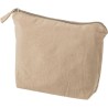 Trousse de maquillage  en coton recyclé Cressida Matières : coton Couleurs : kaki marquage laser ultra précis