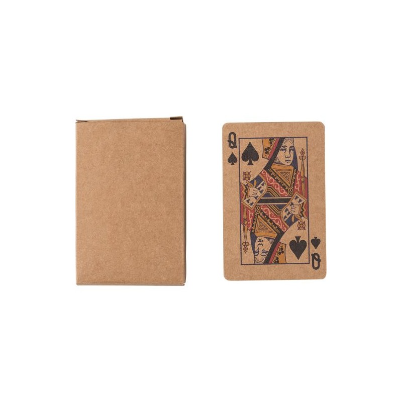 Set  de 2 jeux de cartes en carton recyclé - Arwen Matières : carton Couleurs : brun