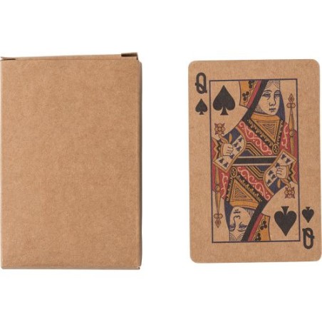 Set  de 2 jeux de cartes en carton recyclé - Arwen Matières : carton Couleurs : brun
