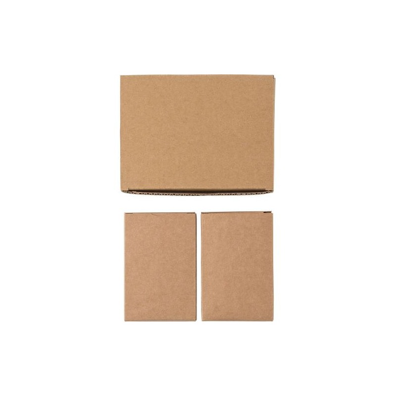 Set  de 2 jeux de cartes en carton recyclé - Arwen Matières : carton Couleurs : brun cadeau entreprise pas cher