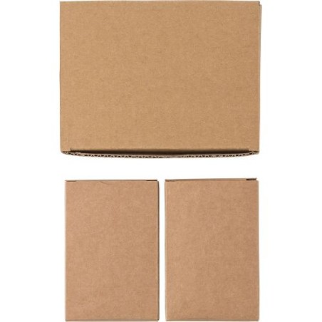 Set  de 2 jeux de cartes en carton recyclé - Arwen Matières : carton Couleurs : brun cadeau entreprise pas cher