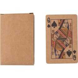 Set  de 2 jeux de cartes en carton recyclé - Arwen Matières : carton Couleurs : brun goodies publicitaire événementiel