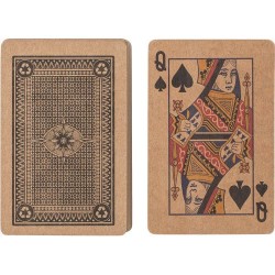 Set  de 2 jeux de cartes en carton recyclé - Arwen Matières : carton Couleurs : brun impression haute définition