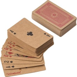 Set  de 2 jeux de cartes en carton recyclé - Arwen Matières : carton Couleurs : brun marquage laser ultra précis