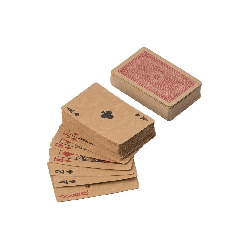 Set  de 2 jeux de cartes en carton recyclé - Arwen Matières : carton Couleurs : brun marquage laser ultra précis