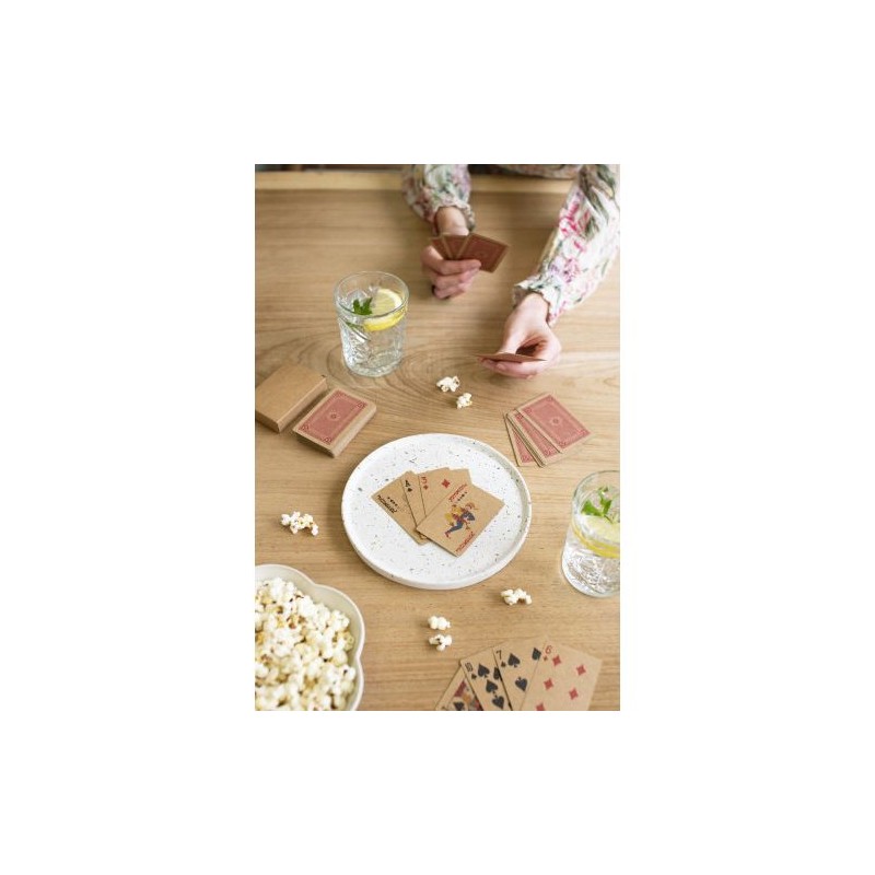 Set  de 2 jeux de cartes en carton recyclé - Arwen Matières : carton Couleurs : brun livraison express 24h 48h