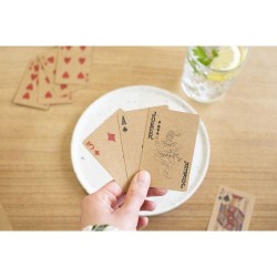 Set  de 2 jeux de cartes en carton recyclé - Arwen Matières : carton Couleurs : brun objet promotionnel éco-responsable