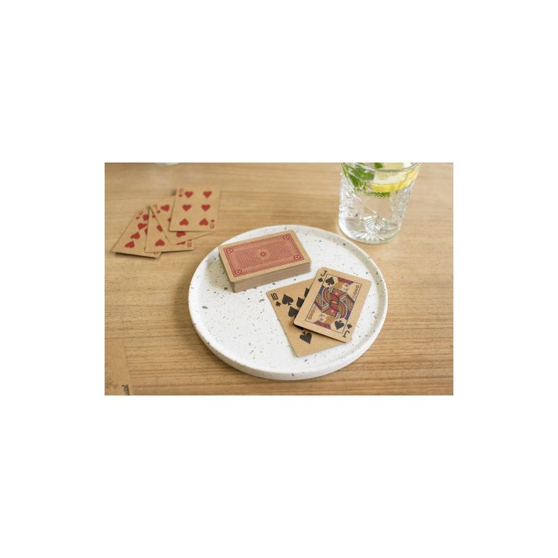 Set  de 2 jeux de cartes en carton recyclé - Arwen Matières : carton Couleurs : brun cadeau collaborateur premium