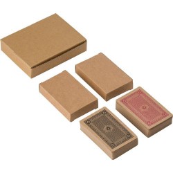 Set  de 2 jeux de cartes en carton recyclé - Arwen Matières : carton Couleurs : brun personnalisation rapide en France