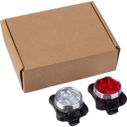 Set personnalisé de lampes à vélo pas cher - Elisabeth Matières : silicone Couleurs : multicolore marquage laser ultra précis