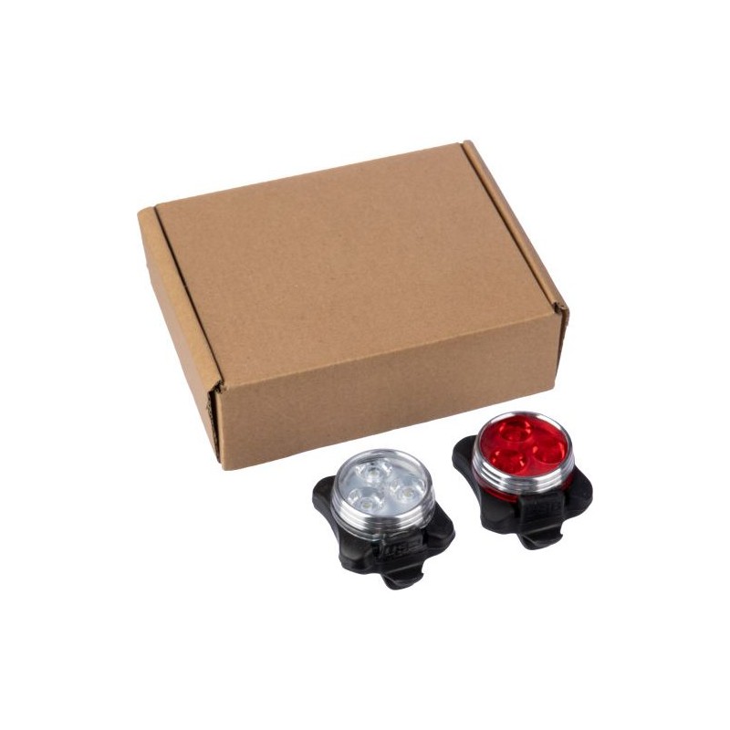 Set personnalisé de lampes à vélo pas cher - Elisabeth Matières : silicone Couleurs : multicolore marquage laser ultra précis