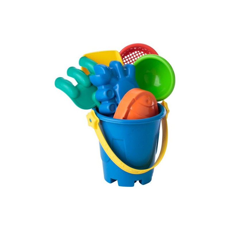 Seau de plage personnalisé en PP - Matheo Matières : nylon Couleurs : multicolore