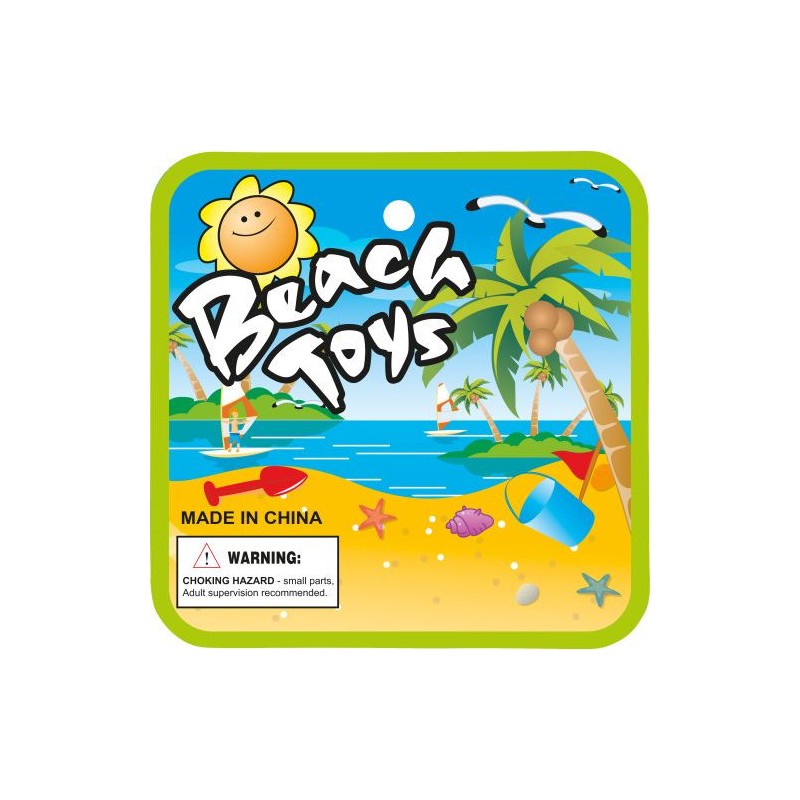 Seau de plage personnalisé en PP - Matheo Matières : nylon Couleurs : multicolore impression haute définition