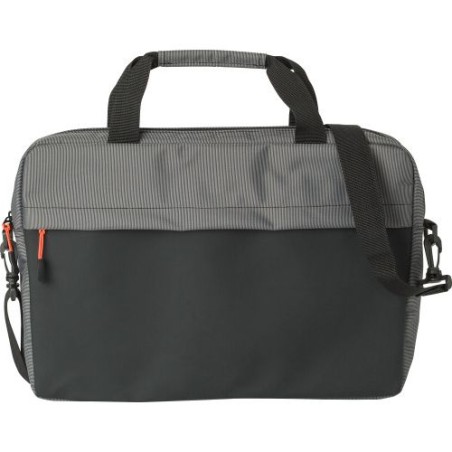 Sacoche personnalisée en polyester 500D pour ordinateur - Seren Matières : métal Couleurs : gris cadeau entreprise pas cher