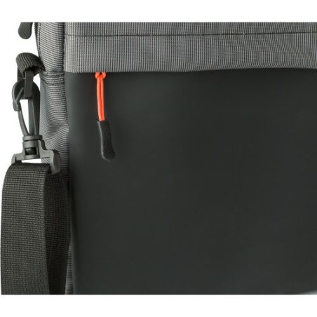Sacoche personnalisée en polyester 500D pour ordinateur - Seren Matières : métal Couleurs : gris objet promotionnel éco-responsa