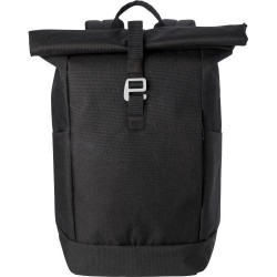 Sac à dos roll-top porte-ordinateur en polyester 600D - Oberon Matières : polyester Couleurs : noir