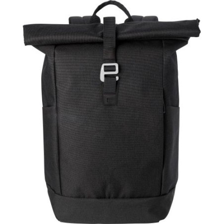 Sac à dos roll-top porte-ordinateur en polyester 600D - Oberon Matières : polyester Couleurs : noir