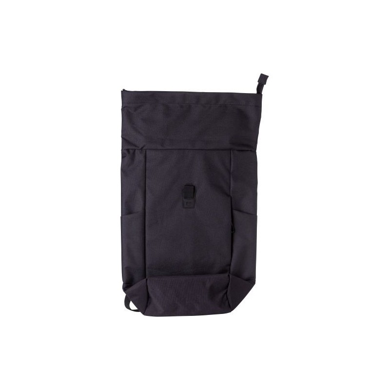 Sac à dos roll-top porte-ordinateur en polyester 600D - Oberon Matières : polyester Couleurs : noir goodies publicitaire événeme