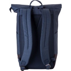 Sac à dos roll-top porte-ordinateur en polyester 600D - Oberon Matières : polyester Couleurs : noir marquage laser ultra précis