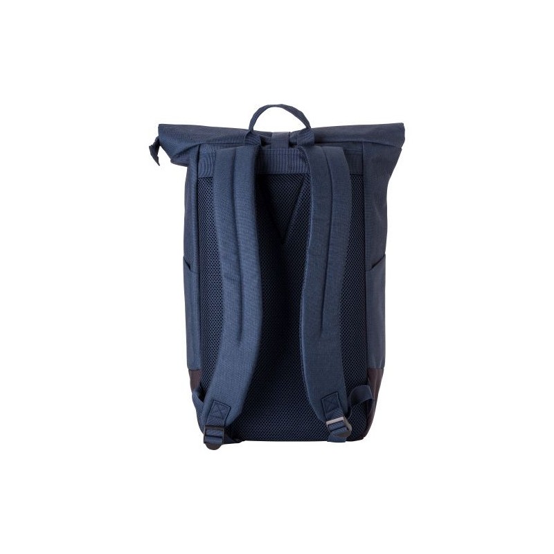 Sac à dos roll-top porte-ordinateur en polyester 600D - Oberon Matières : polyester Couleurs : noir marquage laser ultra précis
