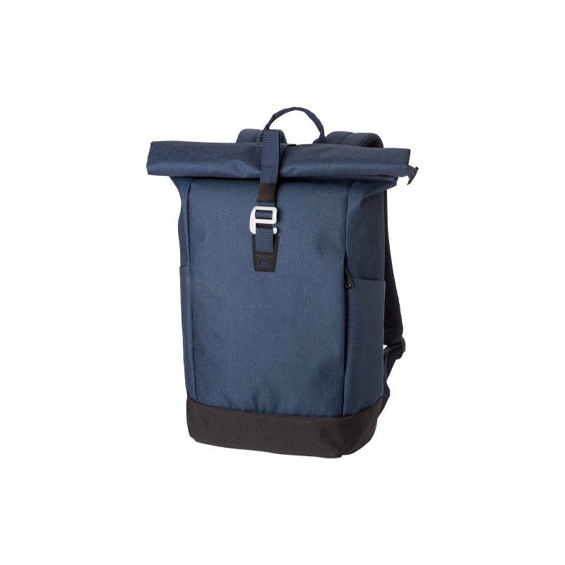 Sac à dos roll-top porte-ordinateur en polyester 600D - Oberon Matières : polyester Couleurs : noir cadeau client original
