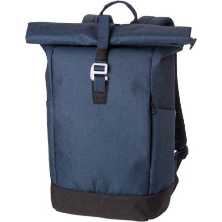 Sac à dos roll-top porte-ordinateur en polyester 600D - Oberon Matières : polyester Couleurs : noir cadeau client original