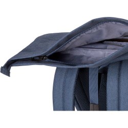 Sac à dos roll-top porte-ordinateur en polyester 600D - Oberon Matières : polyester Couleurs : bleu marquage couleur éclatante