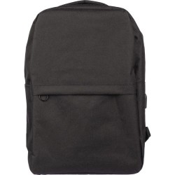 Sac à dos  porte-ordinateur personnalisé en rPET - Henrik Matières : polyester Couleurs : noir