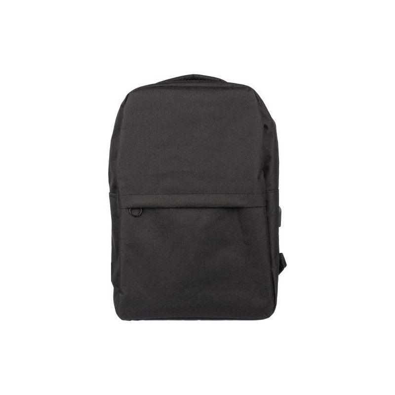 Sac à dos  porte-ordinateur personnalisé en rPET - Henrik Matières : polyester Couleurs : noir