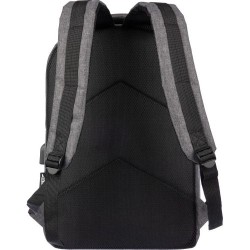 Sac à dos  porte-ordinateur personnalisé en rPET - Henrik Matières : polyester Couleurs : noir goodies entreprise design
