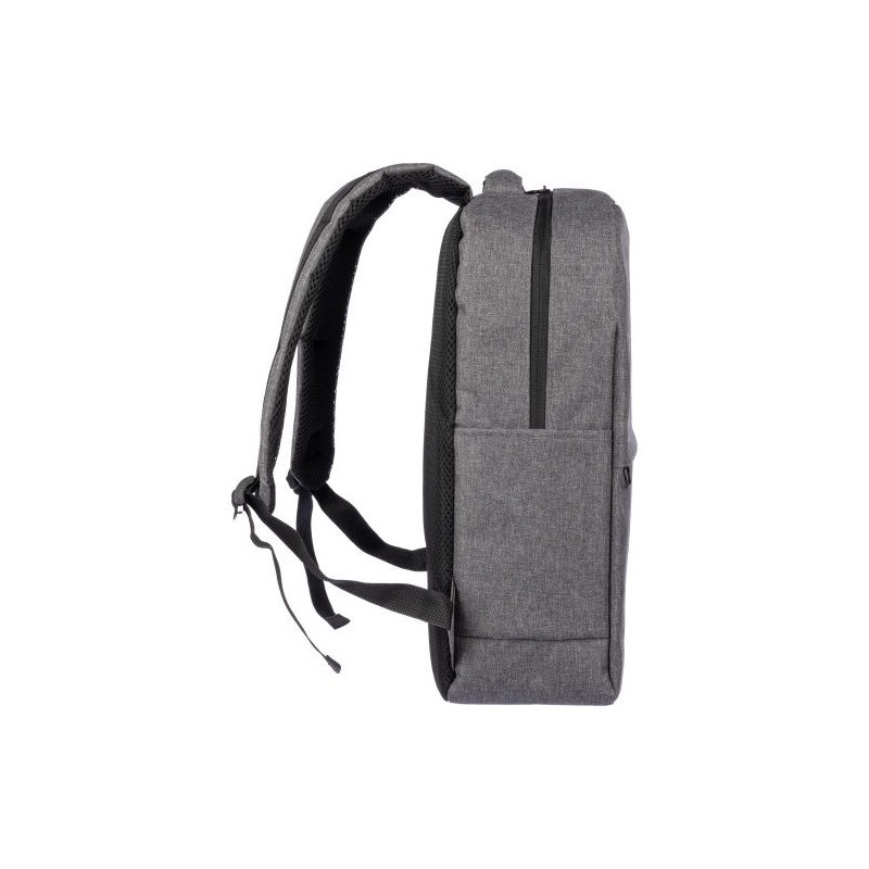 Sac à dos  porte-ordinateur personnalisé en rPET - Henrik Matières : polyester Couleurs : noir cadeau client original