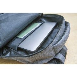Sac à dos  porte-ordinateur personnalisé en rPET - Henrik Matières : polyester Couleurs : gris livraison express 24h 48h