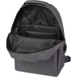 Sac à dos  porte-ordinateur personnalisé en rPET - Henrik Matières : polyester Couleurs : gris cadeau affaires élégant