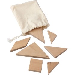 Puzzle tangram en bois naturel  - Ulrike Matières : bois Couleurs : brun 2