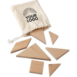 Puzzle tangram en bois naturel  - Ulrike Matières : bois Couleurs : brun cadeau entreprise pas cher
