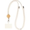 Porte-téléphone lanyard personnalisé en coton - Lucia Matières : bambou Couleurs : sable