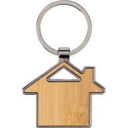 Porte-clés personnalisés en zinc et bambou - Bernd