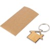 Porte-clés personnalisés en zinc et bambou - Bernd Matières : bambou Couleurs : brun impression haute définition