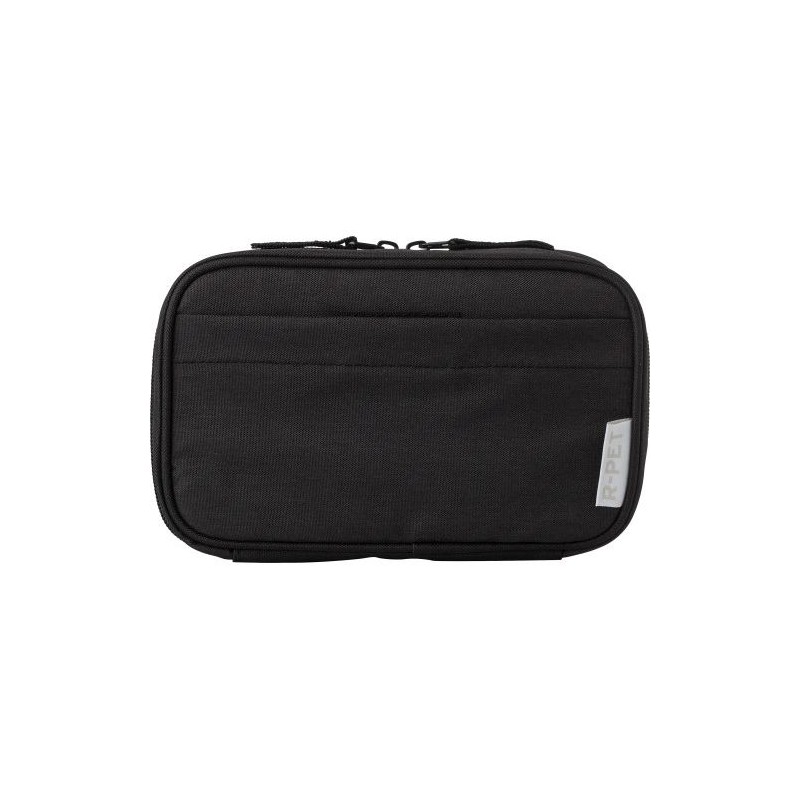 Pochette de voyage  en rPET 600D personnalisée - Calix Matières : polyester Couleurs : noir cadeau entreprise pas cher