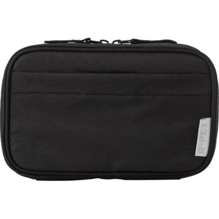 Pochette de voyage  en rPET 600D personnalisée - Calix Matières : polyester Couleurs : noir cadeau entreprise pas cher