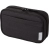 Pochette de voyage  en rPET 600D personnalisée - Calix Matières : polyester Couleurs : noir marquage laser ultra précis