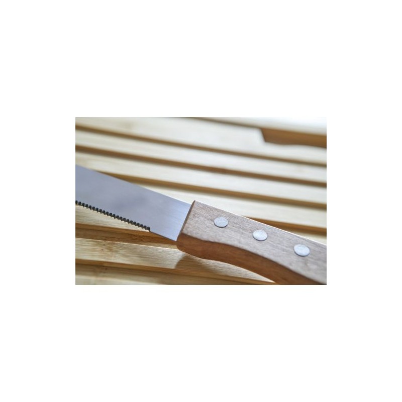 Planche Éco-responsable à Pain en Bambou - Personnalisée et Pratique par Werner Matières : bambou Couleurs : brun cadeau entrepr