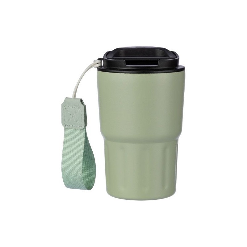 Mug isotherme personnalisé en inox - Louisa Matières : bois Couleurs : noir personnalisation rapide en France