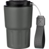 Mug isotherme personnalisé en inox - Louisa Matières : bois Couleurs : gris personnalisable avec votre logo