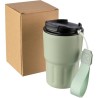 Mug isotherme personnalisé en inox - Louisa Matières : bois Couleurs : gris cadeau collaborateur premium