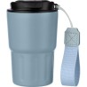 Mug isotherme personnalisé en inox - Louisa Matières : bois Couleurs : bleu clair goodies publicitaire événementiel