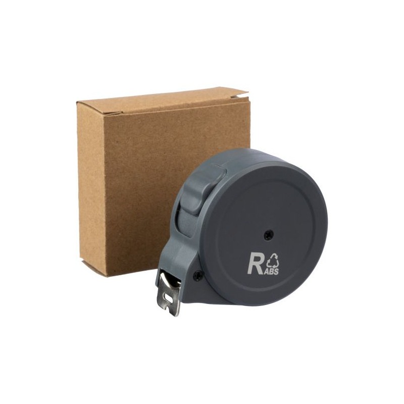 Mètre ruban  en ABS recyclé de 3 mètres - Ute Matières : métal Couleurs : gris marquage laser ultra précis