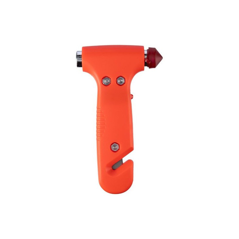 Marteau brise-vitre  en ABS personnalisé - Erika Matières : acier inoxydable Couleurs : orange personnalisable avec votre logo