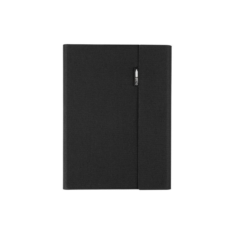 Conférencier Éco-responsable A5 en rPET - Tamara, Cadeau Personnalisé pas cher Matières : polyester Couleurs : noir